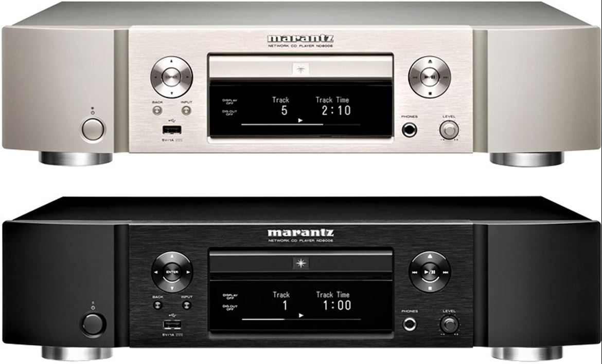 Marantz ND 8006 apresenta-se vestido de preto e prata