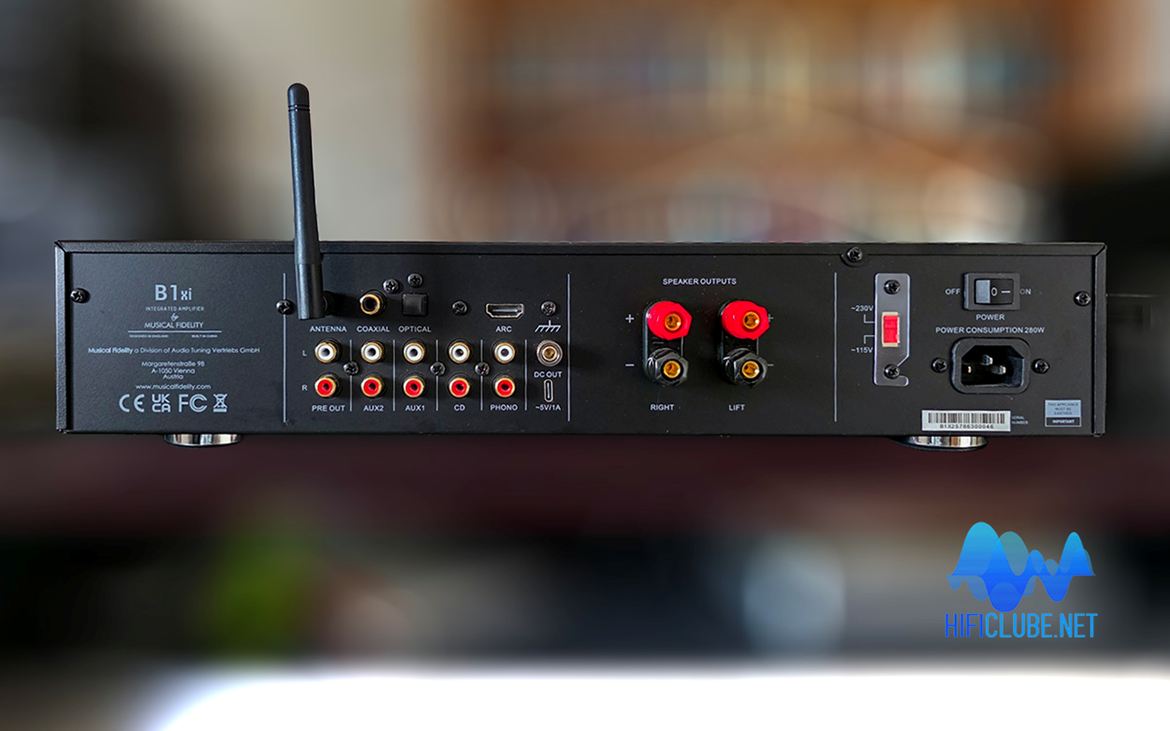 Musical Fidelity B1 xi: back panel