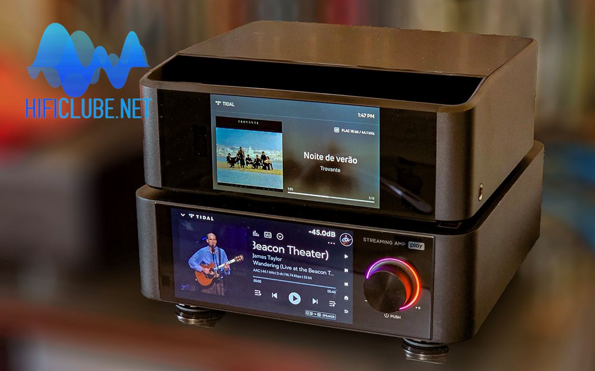The Eversolo Play has touchscreen and a twist of Class D amplification, while the Node ICON (on top) offers balanced preamp and double headphone outputs.