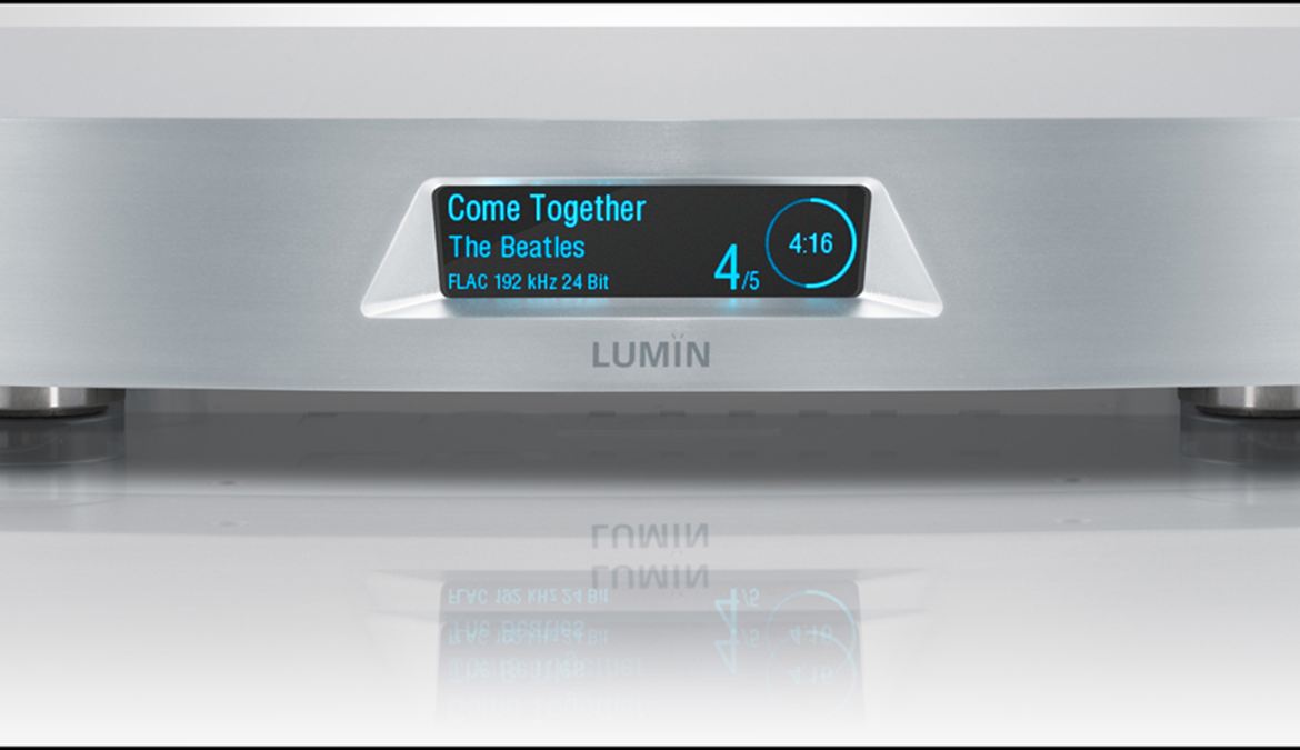 Lumin Network Player, linhas limpas e modernas; construção sólida, tecnologia digital de ponta e um som absolutamente... analógico!