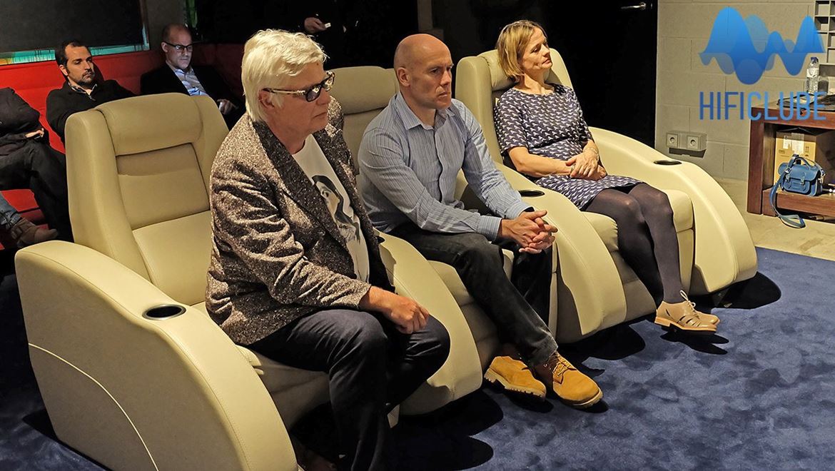 Ricardo Franassovici and Mr and Mrs. Miller listening to fado at Imacustica - Lisbon