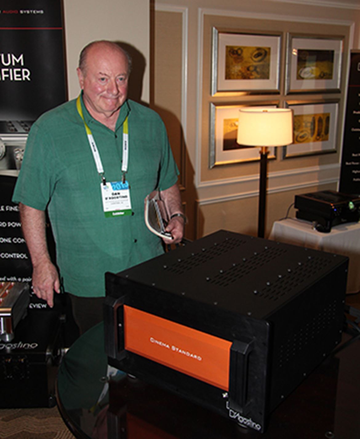 Dan D'Agostino, the man himself, looking happy with the new Cinema Standard Amplifier Series