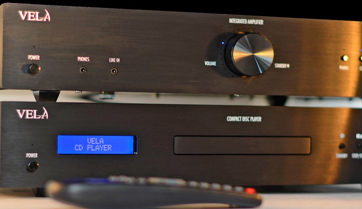 Vela Audio: amplificador integrado e leitor-CD
