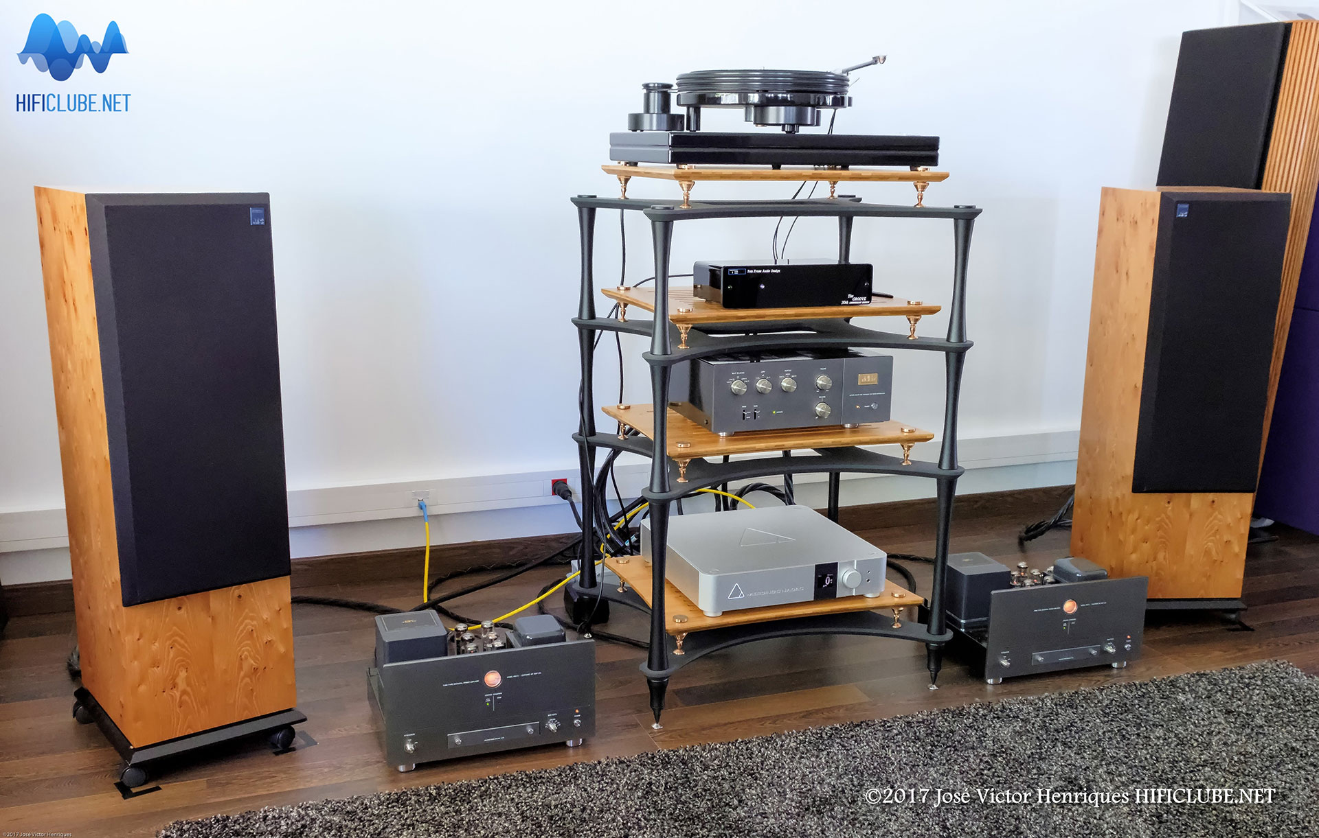 Fonte Nottingham Analogue e Merging_Nadac, amplificação Air Tight e colunas ATC