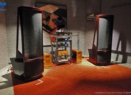 Martin Logan Neolith. Esta obra de arte 'pintada' por JVH no showroom de Lisboa, está agora no Porto. Se vai a Serralves passe antes pela Imacustica...