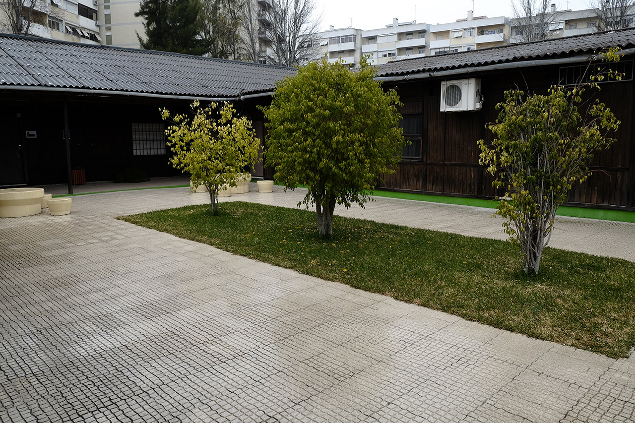 Pátio do Conservatório de Música D. Dinis, em Odivelas