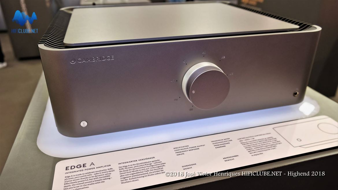 Primeira apresentação do Cambridge Edge A (Highend 2018, Munique)