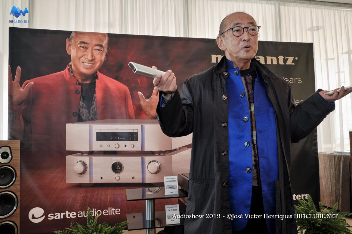 Ken Ishiwata, no Audioshow 2019, a sua última apresentação pública, antes de se ter saído da Marantz.
