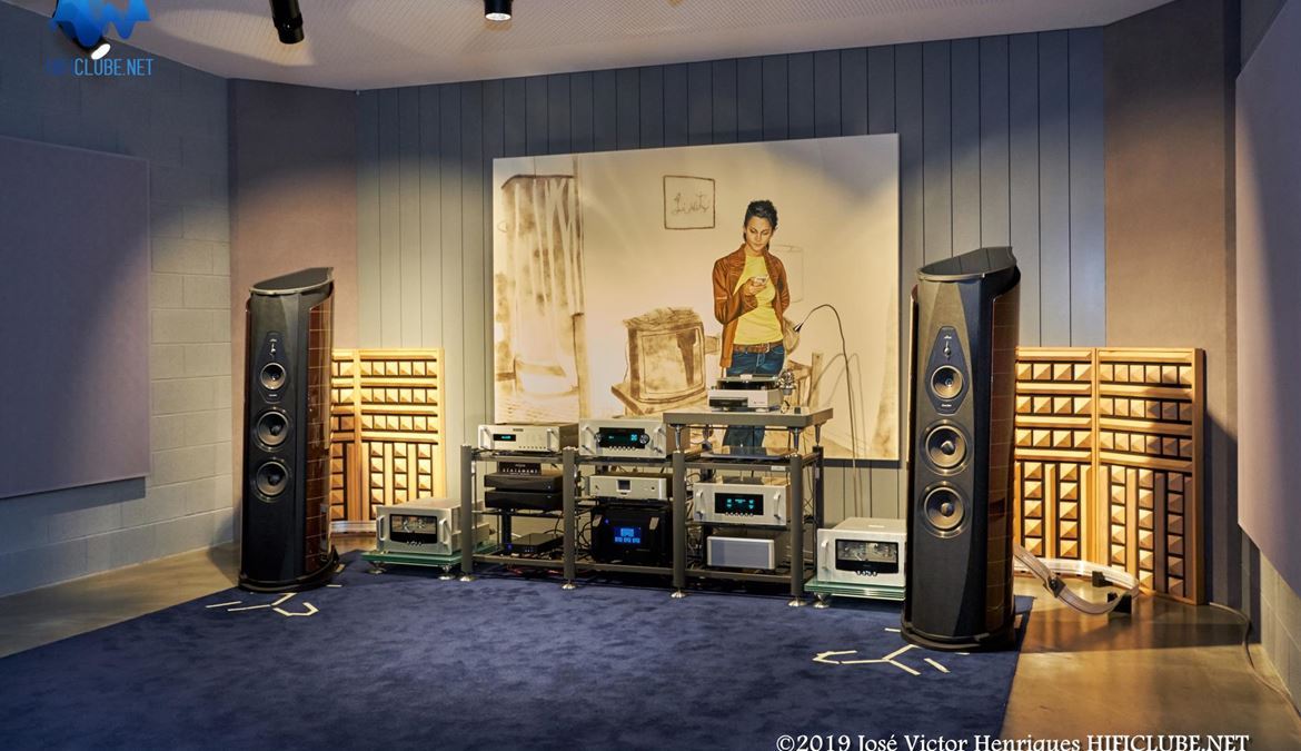 Sonus faber Aida II c/ amplificação ARC 160M (Imacshow 2019)