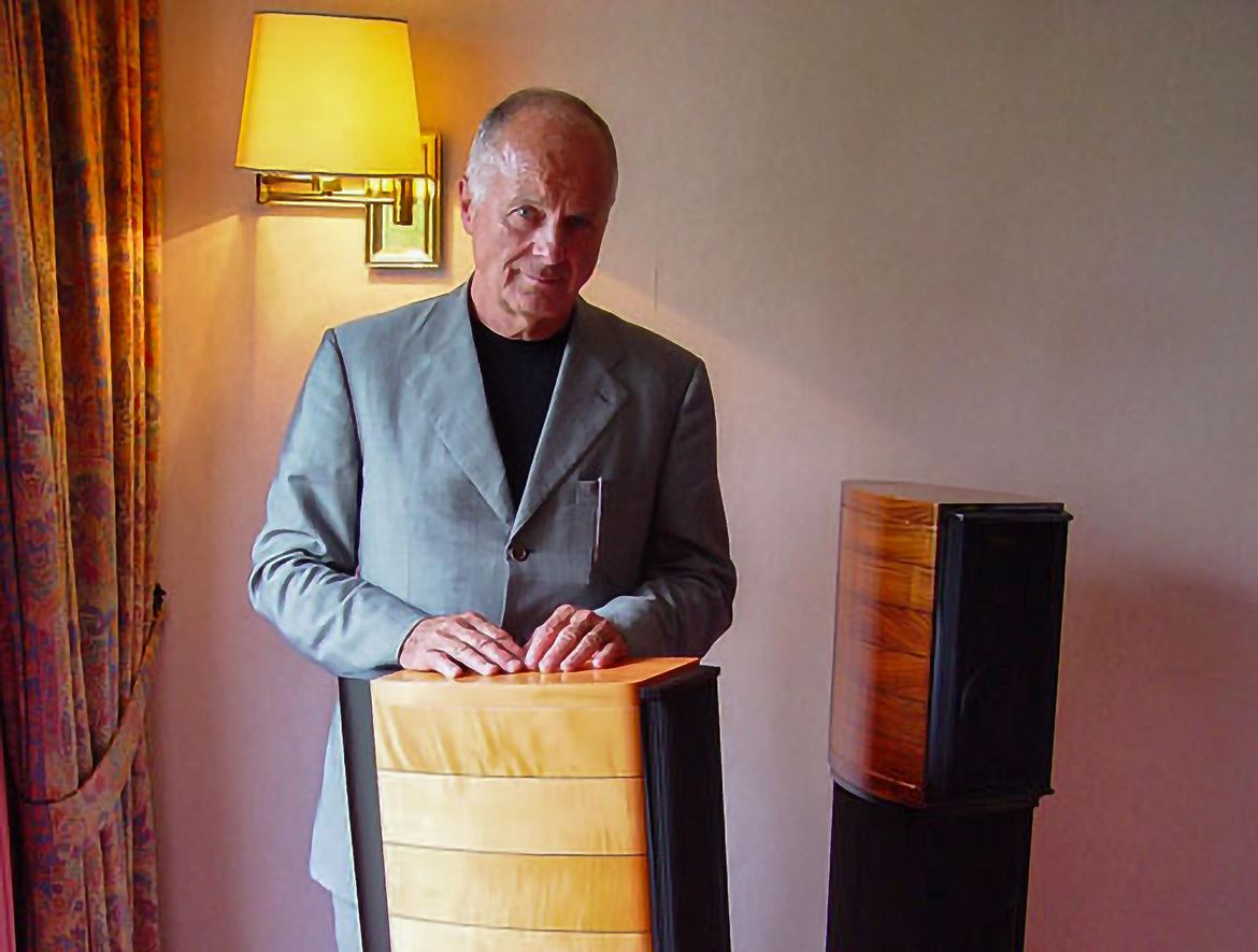 Franco Serblin, numa foto rara obtida no Hotel Kempinski em Frankfurt, no âmbito do HighEnd Show 2002.