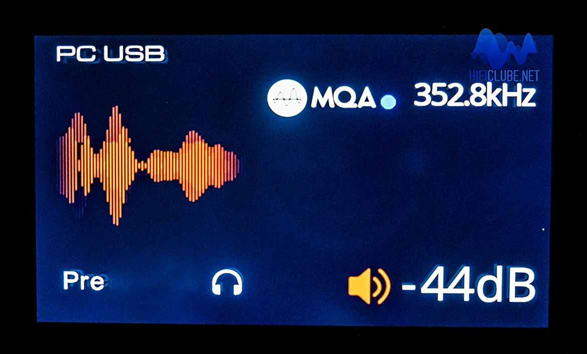 Omnia is compatible with MQA full unfolding up to 352,8kHz
