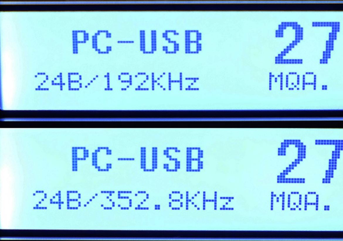 Desdobramento de ficheiros MQA até 352,8kHz.