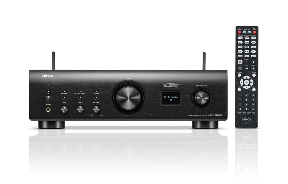 Pode conduzir o Denon PMA900HNE com a App HEOS (grátis) ou o controlo remoto.