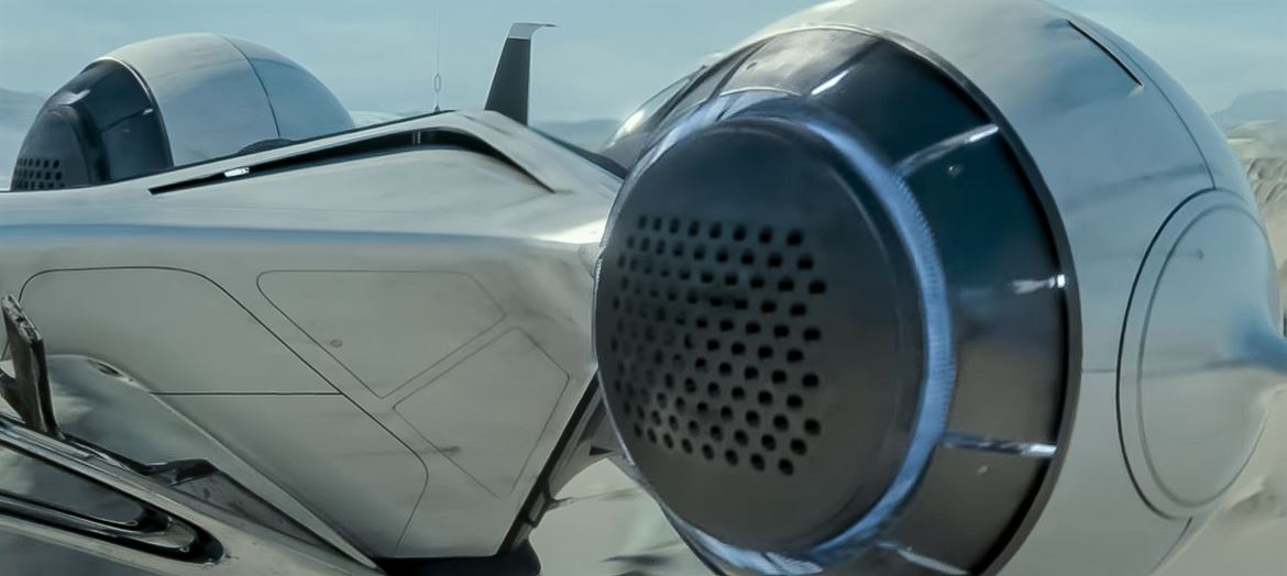 Oblivion: the thrusters on Tom Cruise's ship are reminiscent of the ORB.