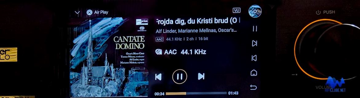 Com Roon via AirPlay, o DMP-A6 está limitado a 44,1/48 kHz. Como todos os Streamers, aliás, pois decorre do codec AAC.