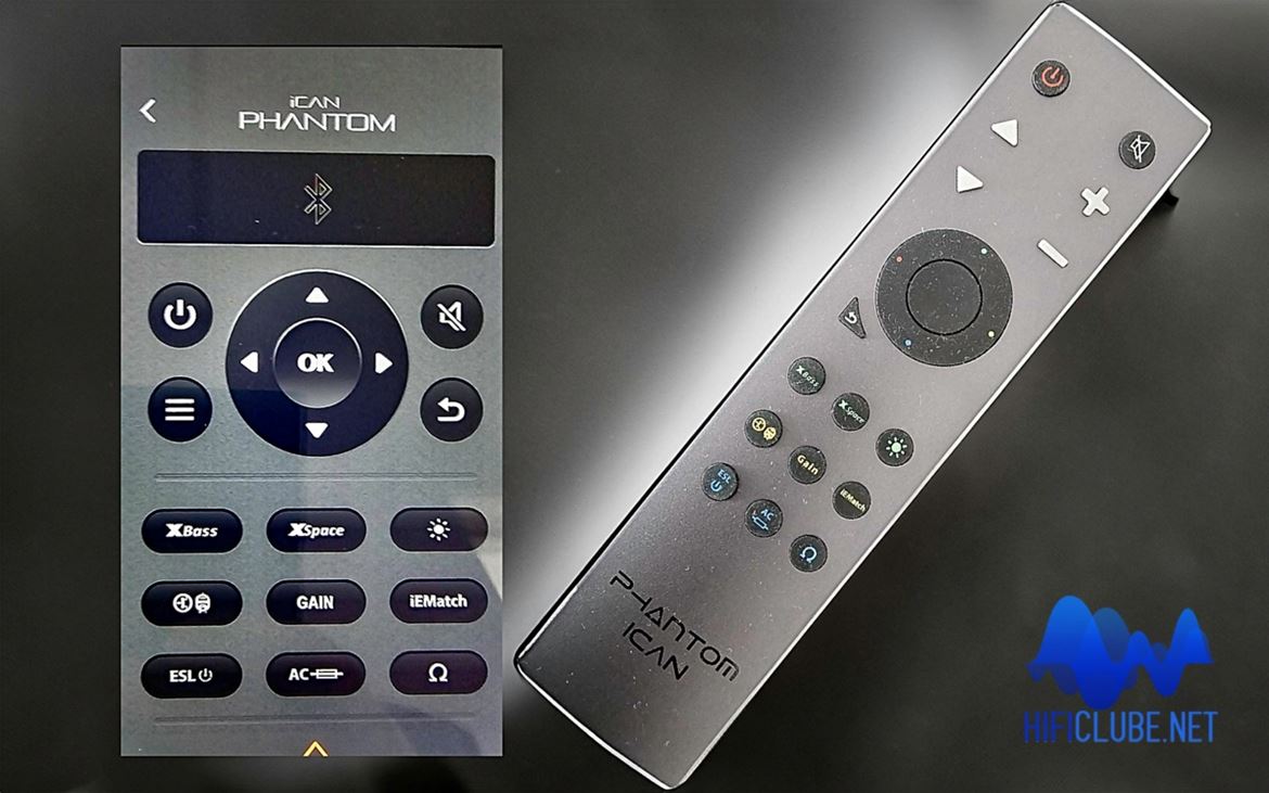 iCAN Phantom: iFI Nexis app and remote control. The app also provides information on the status of the valves.