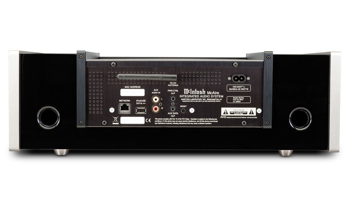 McAire: Wi-Fi com tecnologia AirPlay, e pode ligar uma “dock” via USB e um leitor-CD via RCA