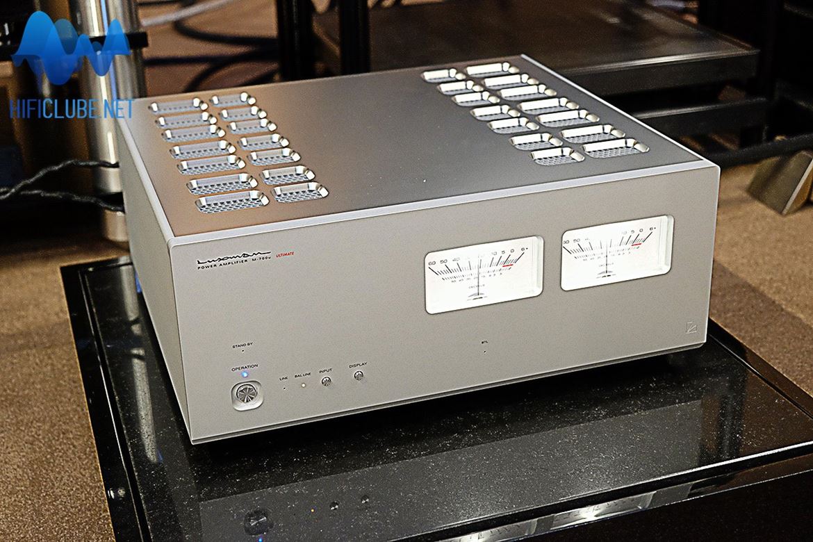Luxman M700 u Ultimate (120W per channel into eight ohms and 210W per channel into four ohms, achieving up to 840W per channel into one ohm instantaneously)