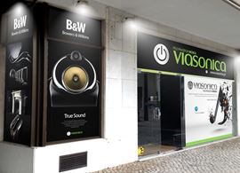 Antevisão da fachada da nova loja da Viasonica, no Areeiro, em Lisboa