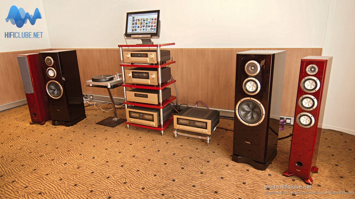 Sala da Accuphase c/ colunas Fostex (e Nespresso!)