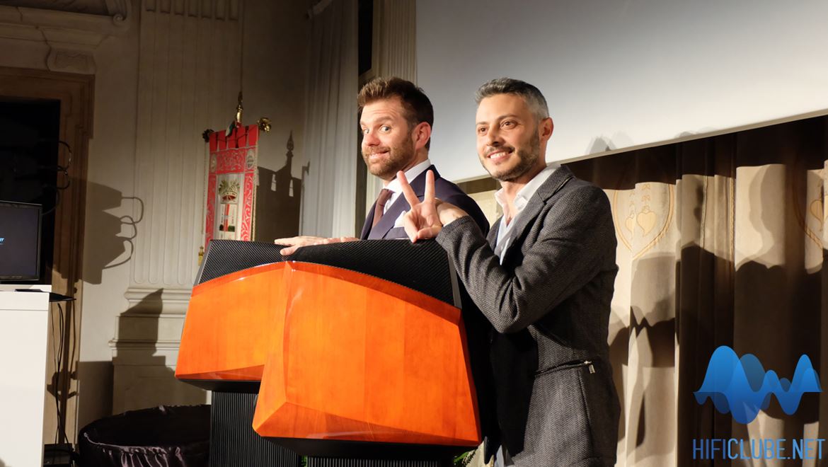 Dr. Paolo Tezzon and Livico Cuccuza, two very happy men on a very happy day for Sonus Faber