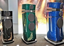 Focal Utopia EVO Scala (preta), Maestro (verde) e Stella (azul).jpg